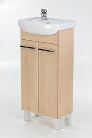Szafka łazienkowa Dąb Lindberg z umywalką 40 lub 50 baterią, korkiem i syfonem